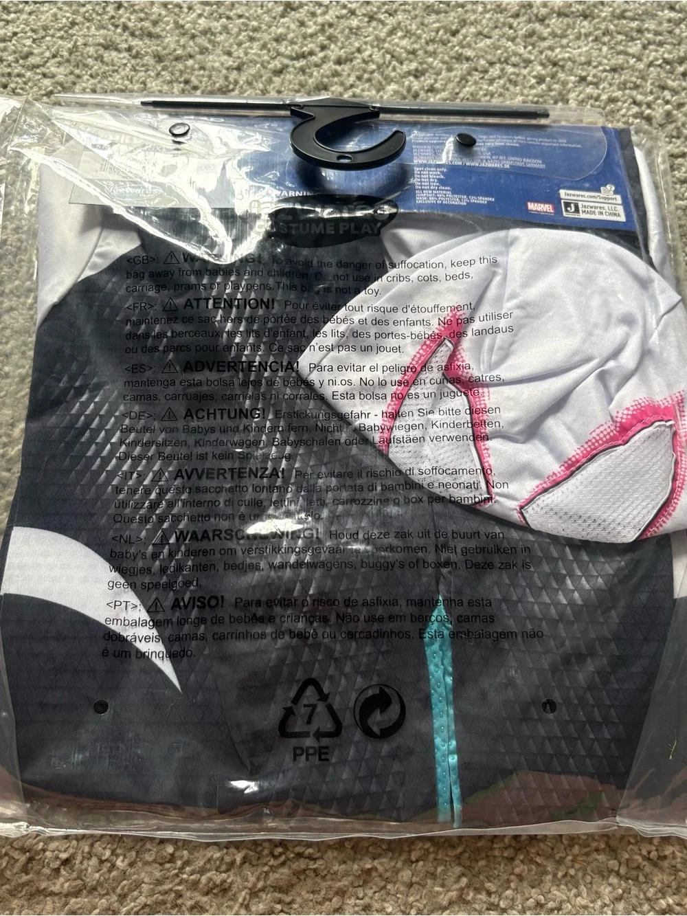 Spiderman Spider Gwen Kids Costume NEW Sz 6 6X Ghost Halloween